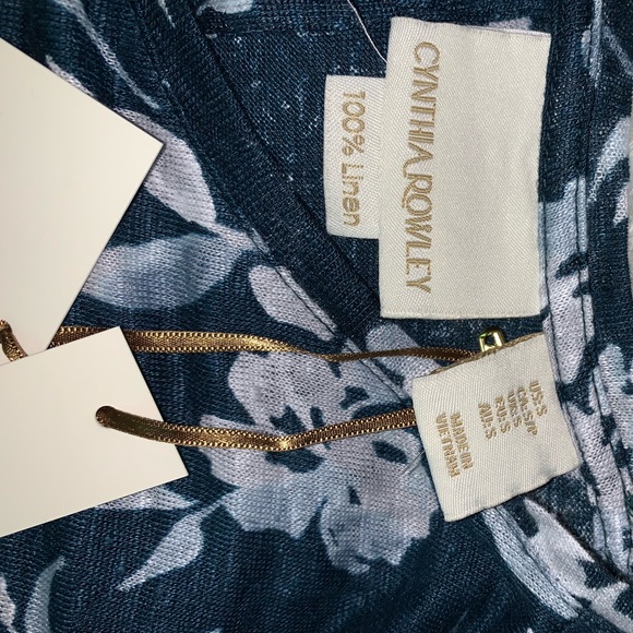 Cynthia Rowley 100% Linen shirt - Picture 4 of 5